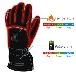 Guantes calefactables impermeables con táctil para pesca de invierno