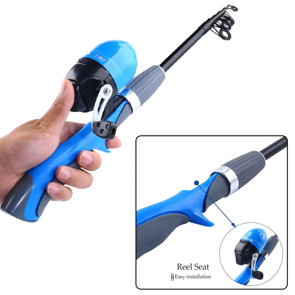FREE FISHER Caña telescópica portátil con combo baitcasting y jig - imagen 2