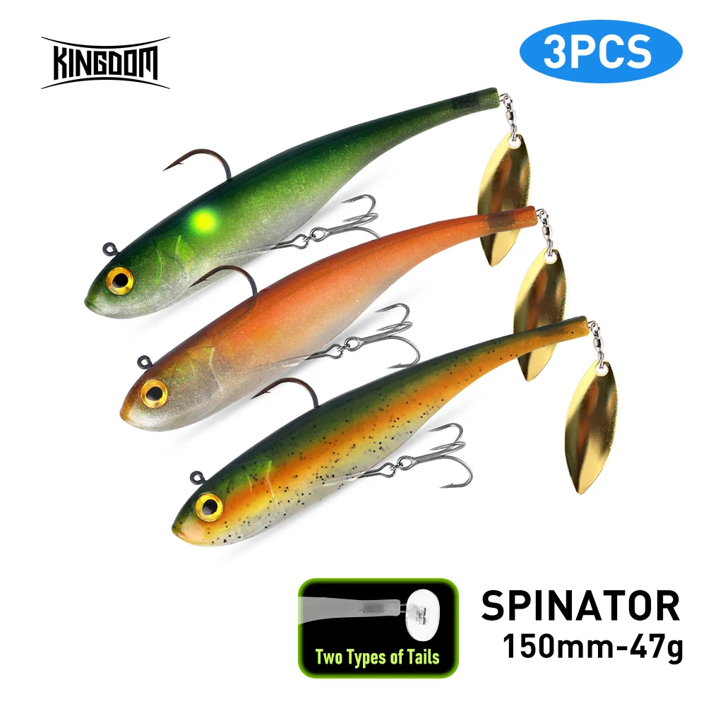 Kingdom Spinator Cuchara giratoria lastrada de plomo lubina y trucha