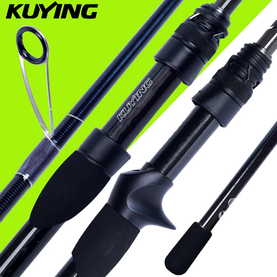 KUYING Caña de spinning y baitcasting carbono con guías Fuji SIC - imagen 2
