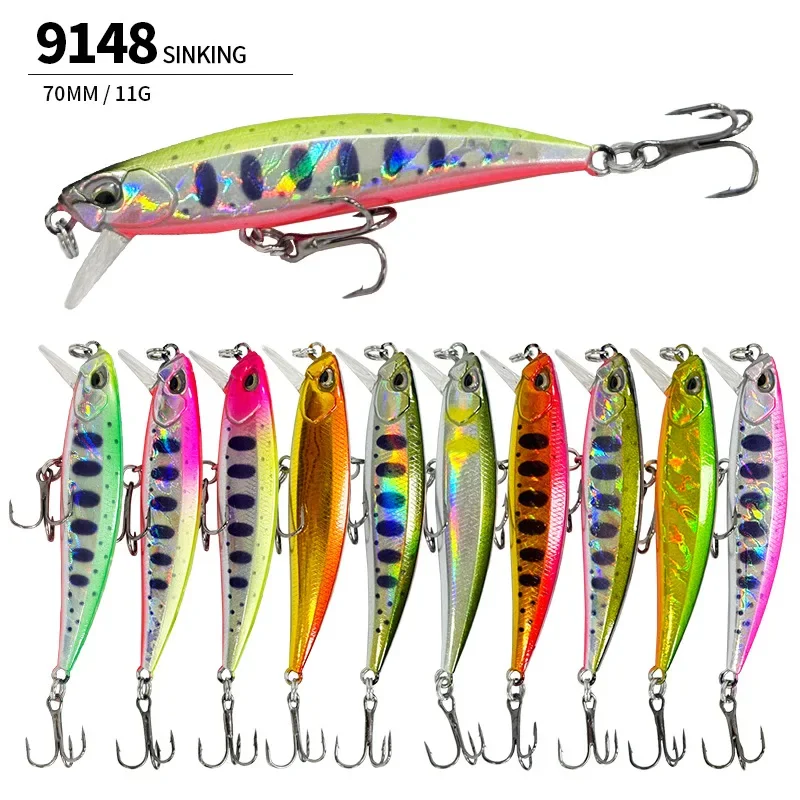 Señuelos Minnow hundidos de plástico duro para pesca en arroyos - imagen 5
