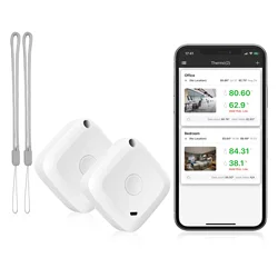 Termómetro inalámbrico Bluetooth ORIA: temperatura y humedad, alarma