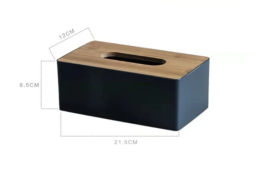 Caja para servilletas con cubierta de bambú