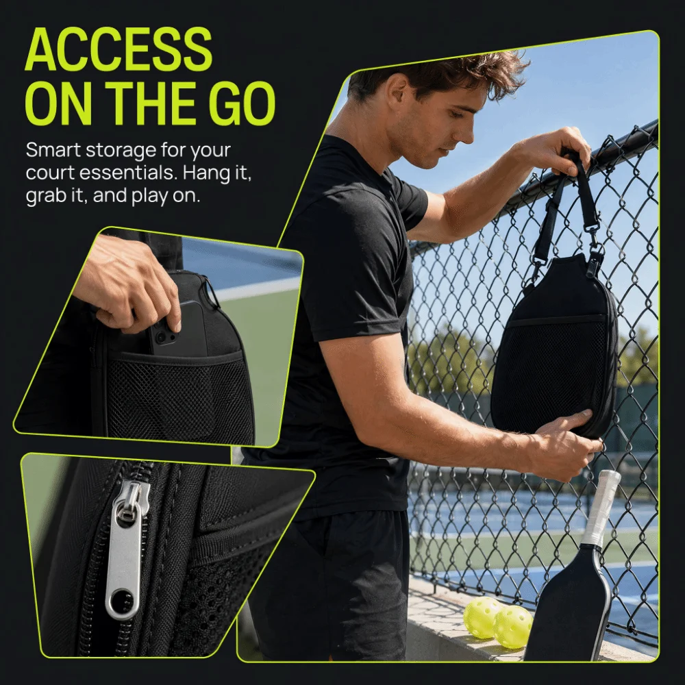 Funda para pala de pickleball con cremallera y correa ajustable - imagen 5