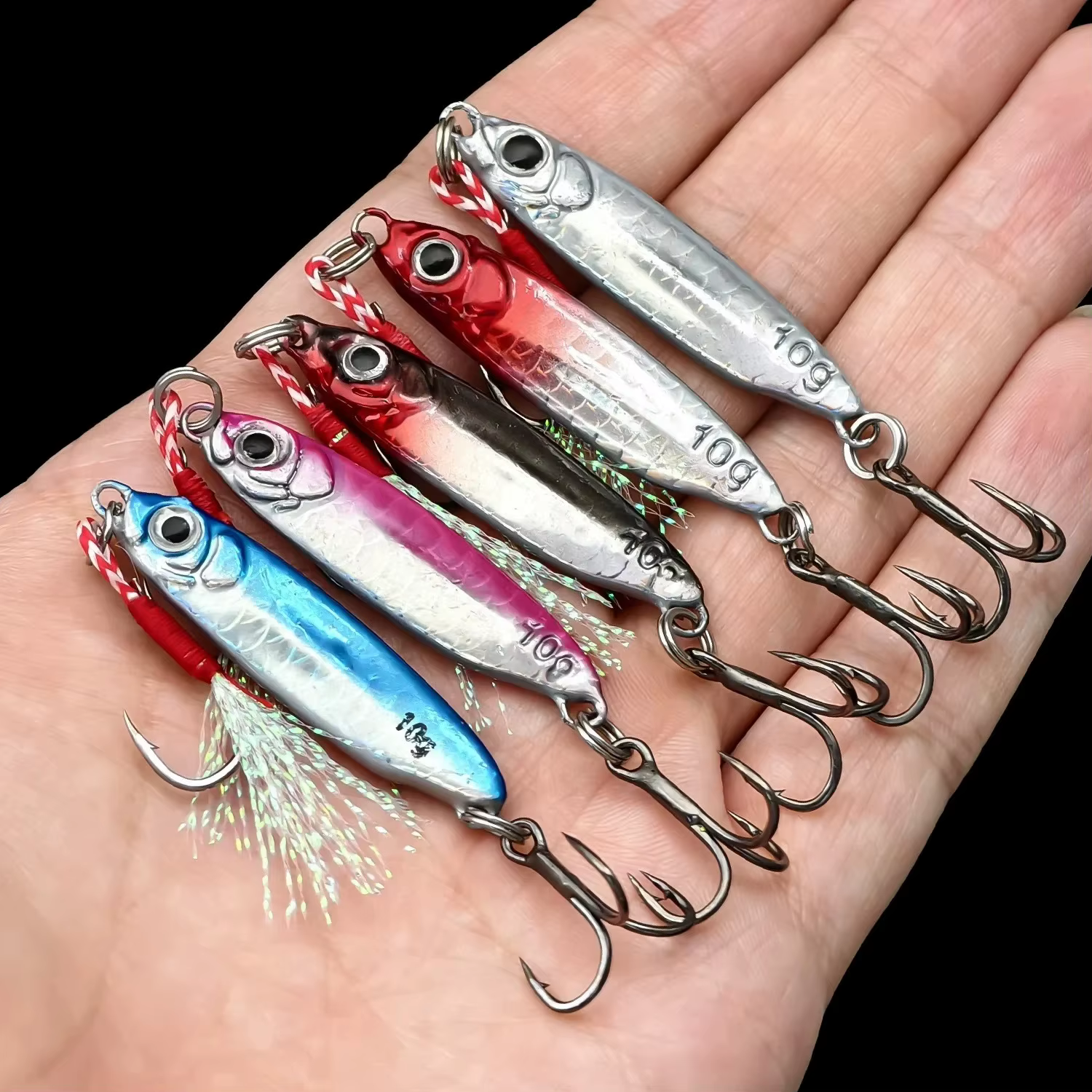 Señuelo VIB de Metal Hundible con Doble Anzuelo – Para pesca en agua salada