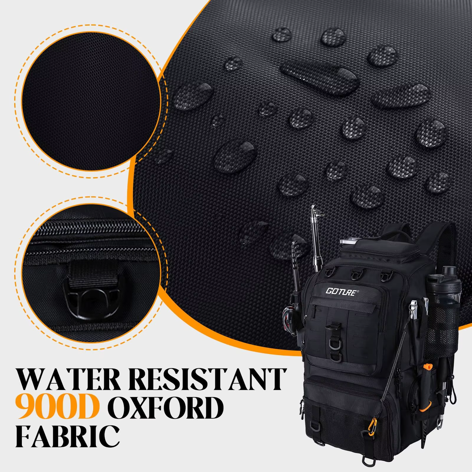 Mochila de pesca Goture impermeable con compartimento nevera - imagen 2