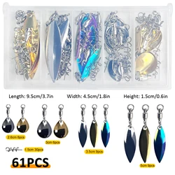 FREE FISHER Kit de Señuelos con lentejuelas metálicas y faldas de goma