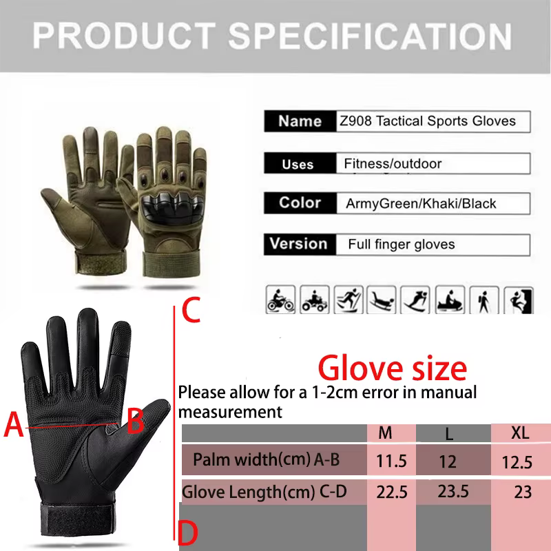 Guantes de pesca multiuso en acción