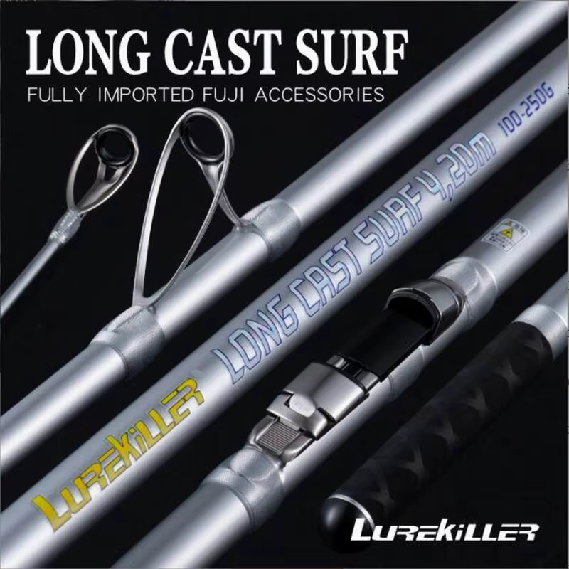 ZZ22 Caña Surfcasting Guías KW Asiento DPS Carbono - imagen 2