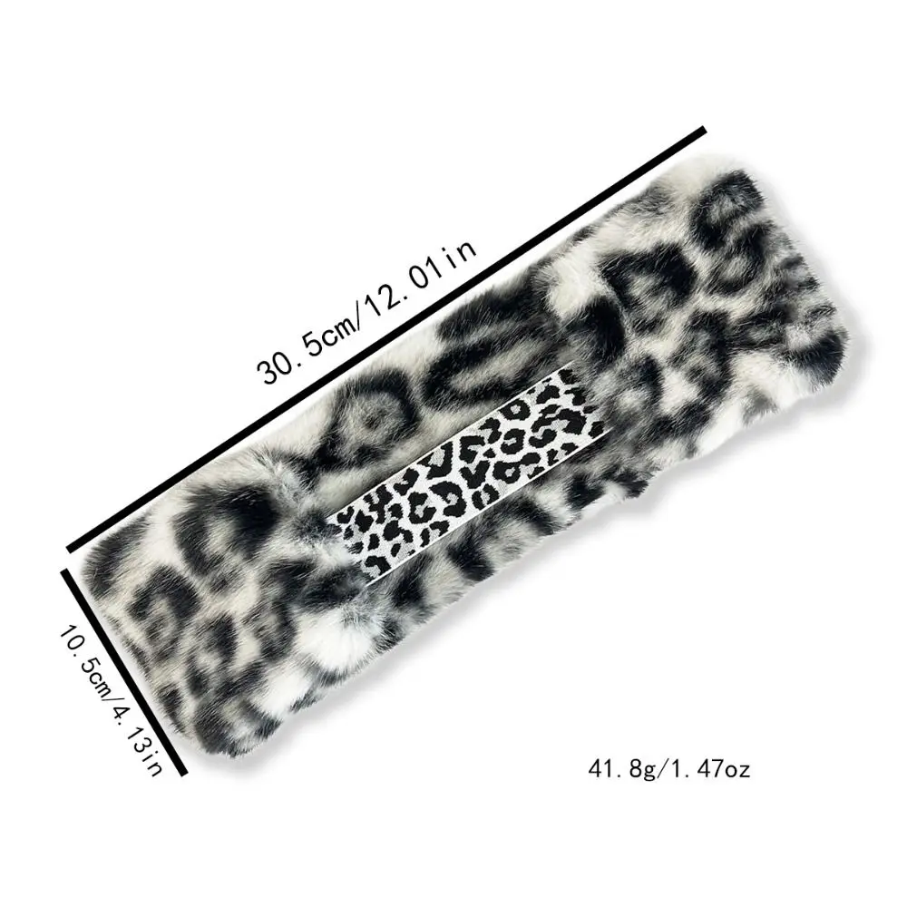 Calentador de orejas elástico piel sintética antideslizante leopardo - imagen 5