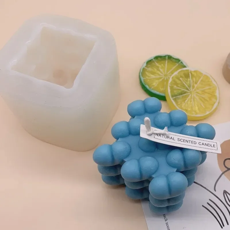 Molde de silicona con forma de corazón creativo para velas y jabón