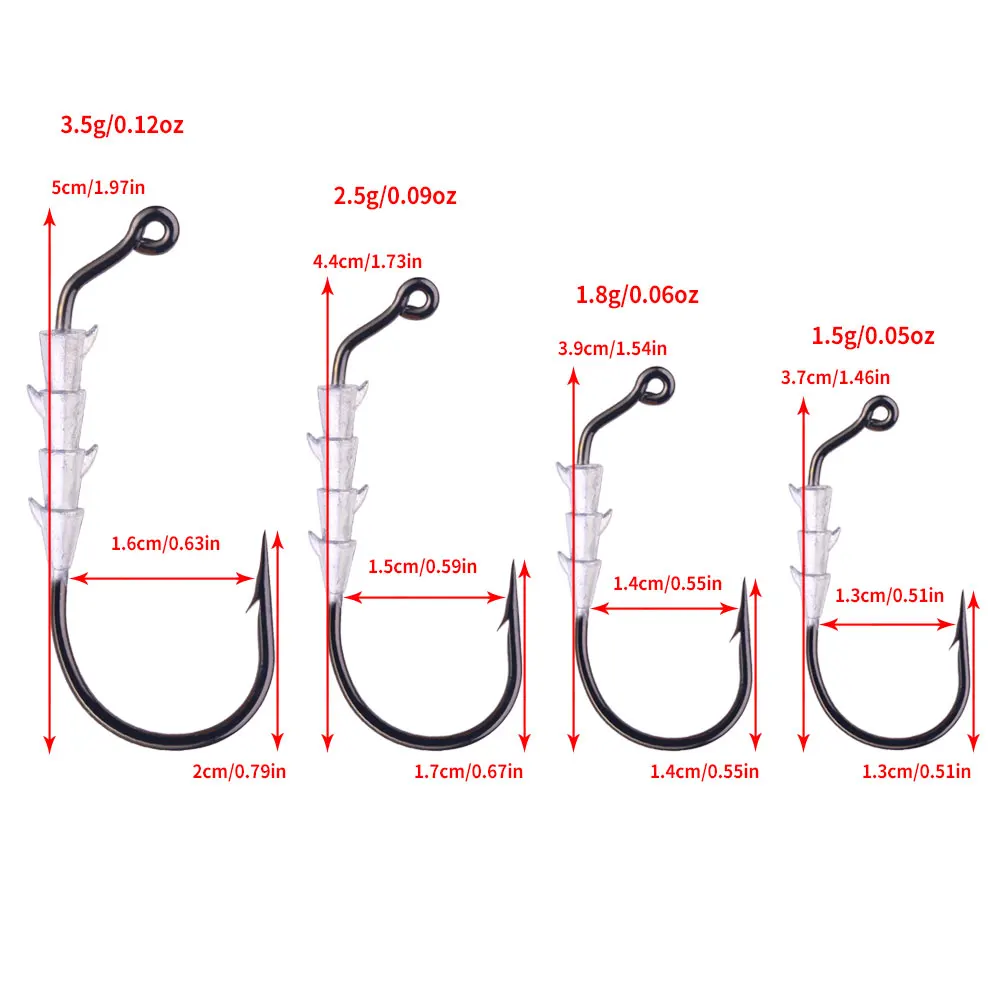 Anzuelos Aberdeen jigging acero alto carbono – lubina y trucha - imagen 3