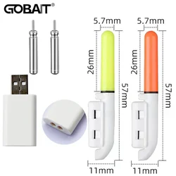 Luz de pesca nocturna CR322 LED recargable USB para boyas