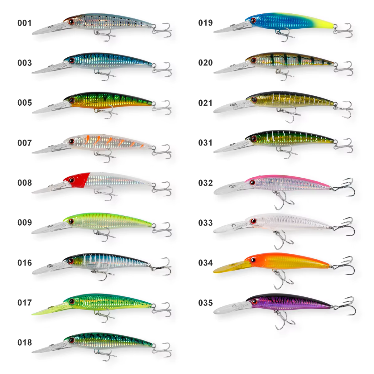 NOEBY Trolling Minnow Wobbler mar hundimiento lento - imagen 5