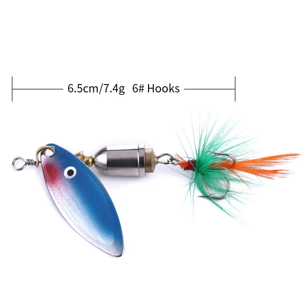 Señuelos tipo spoon/spinner con acabado brillante
