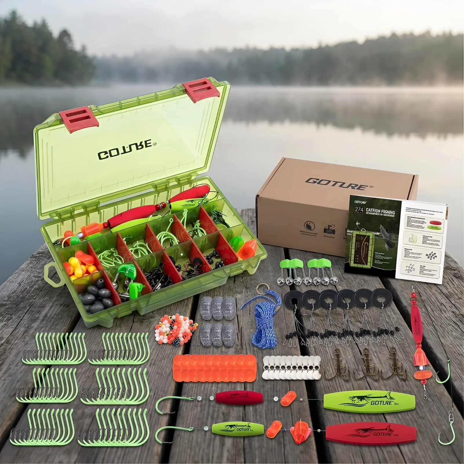 Kit de pesca Goture para agua dulce con flotador sonajero