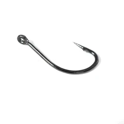 Anzuelos de pesca de acero con alto carbono, puntas afiladas y barbas