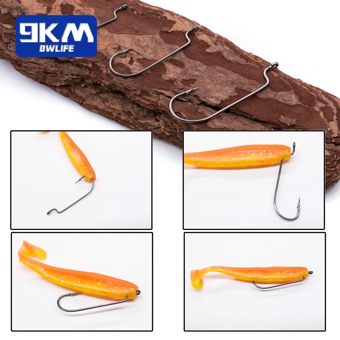 9KM Anzuelos EWG Offset Acero Carbono - Lubina - imagen 4