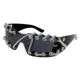 Gafas de sol punk con cadena de diamantes de imitación y UV - imagen 3