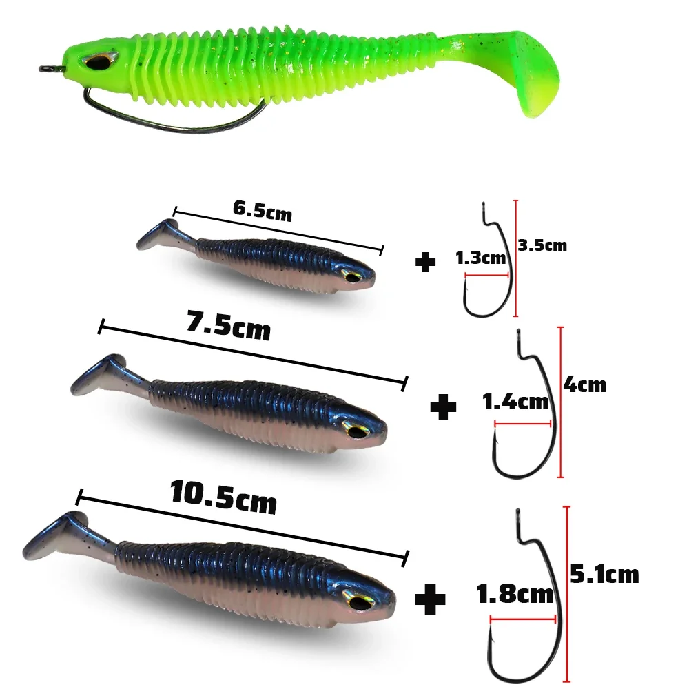 GOBAI Swimbait blando tipo gusano para Carpa - imagen 5