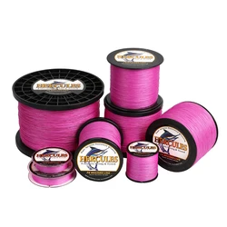 Trenzado PE Hercules rosa 8 hebras para pesca de lubina en mar