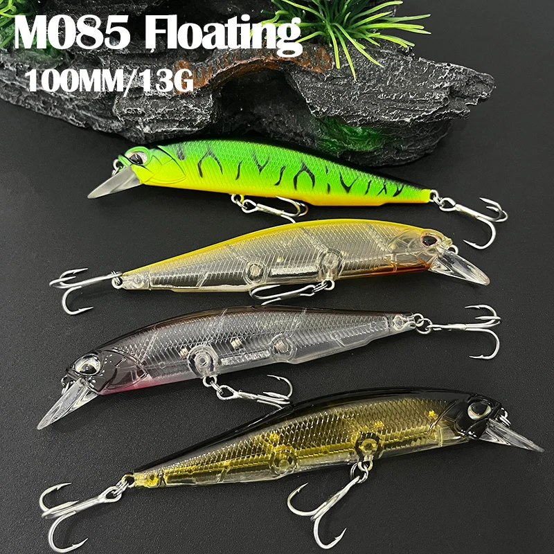 Señuelo tipo minnow flotante en detalle