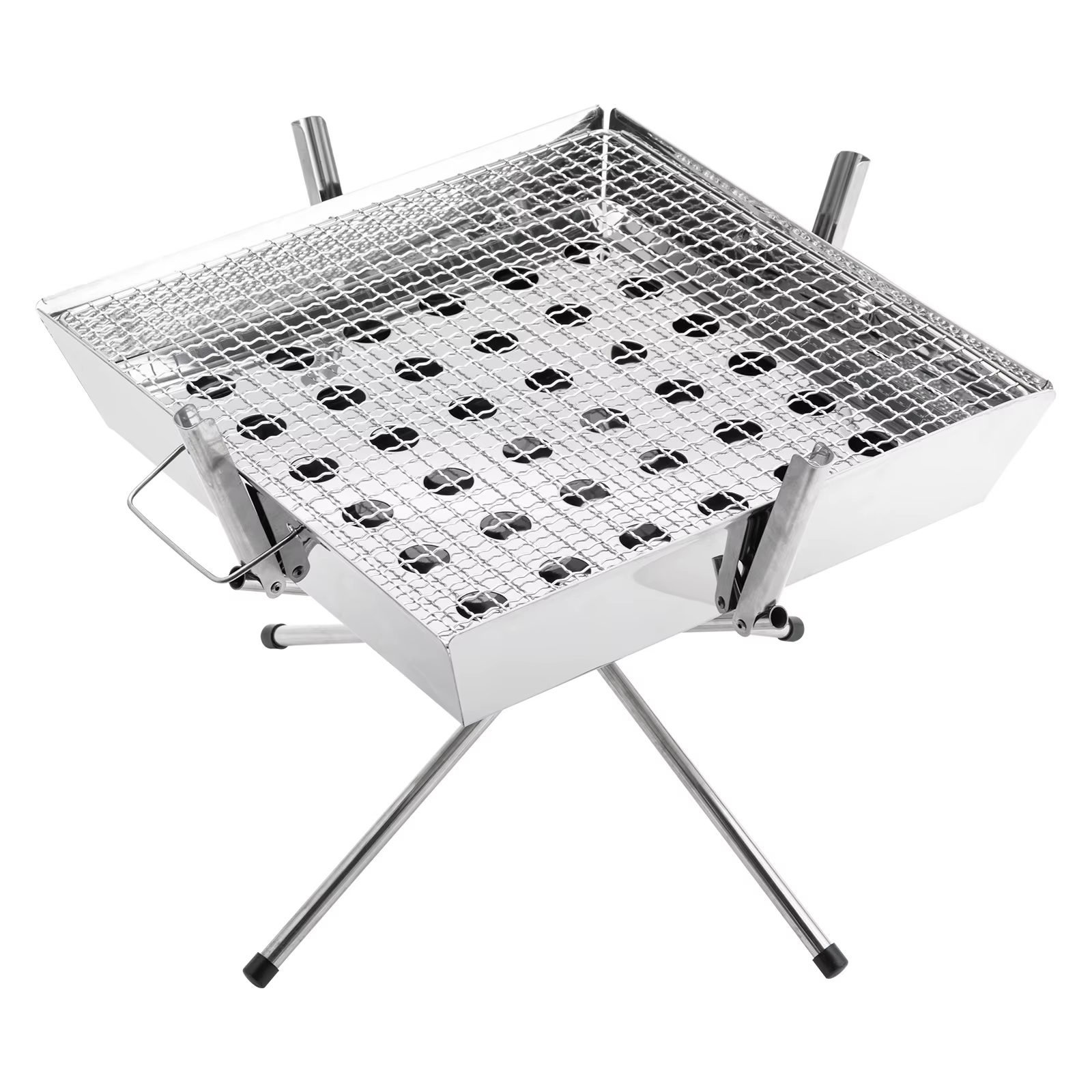 Goture Estufa Camping Multifuncional – Parrilla y Mesa de Leña en Acero Inoxidable - imagen 3