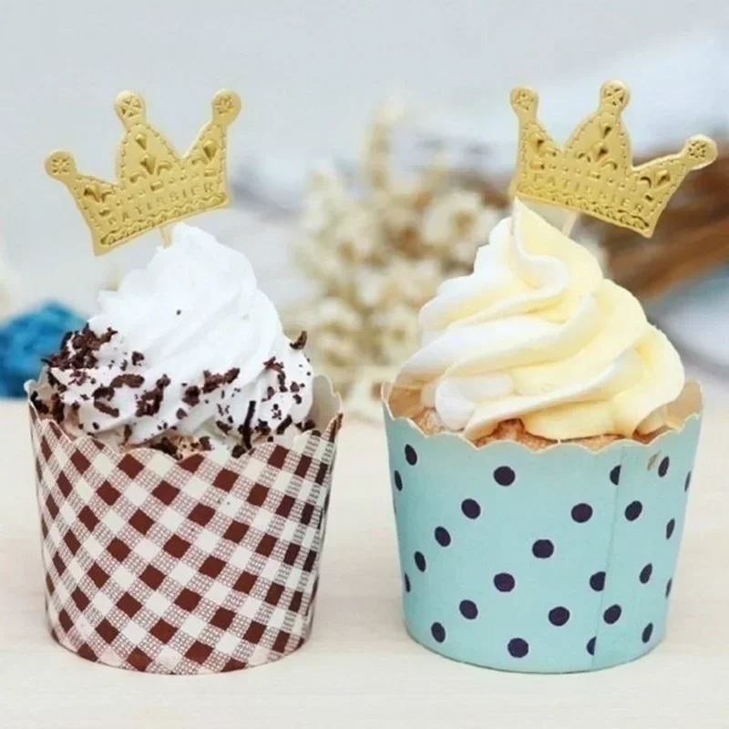 Decoración para tarta cumpleaños corona de princesa dorada y sombrero - imagen 2