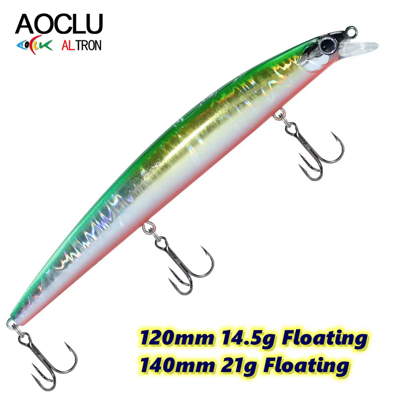 Jerkbait flotante AOCLU Big Minnow – Señuelo spinning de agua - imagen 5