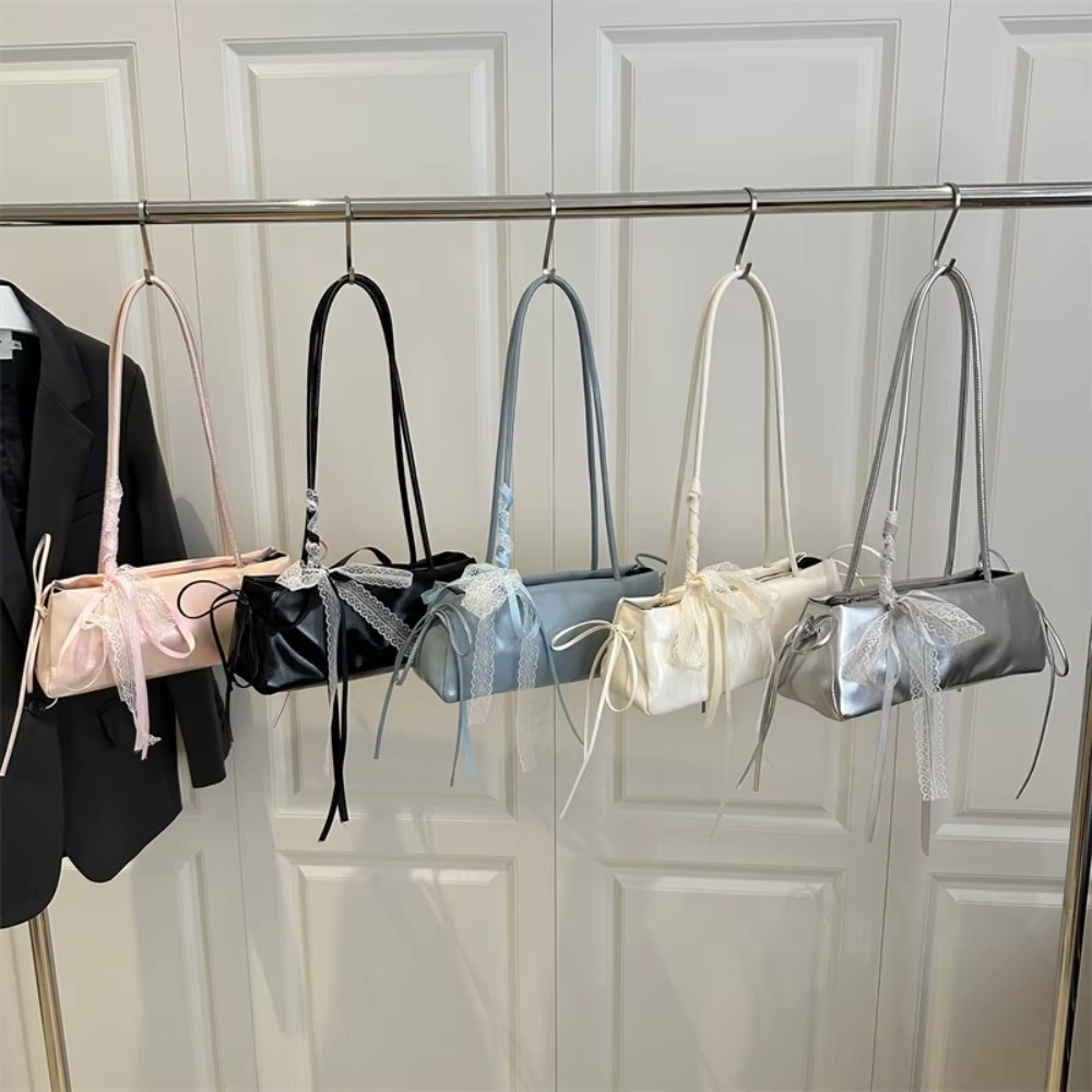 Bandolera con lazo en piel PU, bolso cuadrado pequeño para mujer - imagen 4