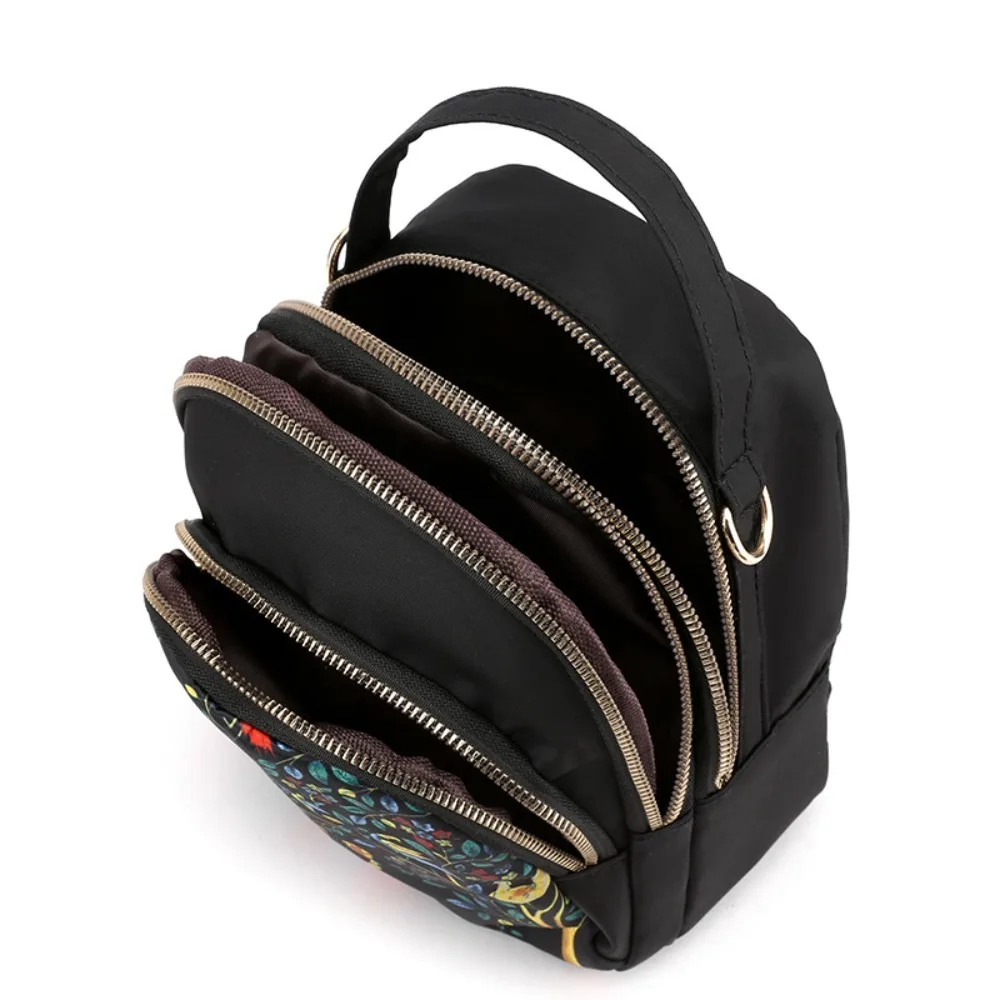 Mochila impermeable de nailon gran capacidad con estampado redondo - imagen 3