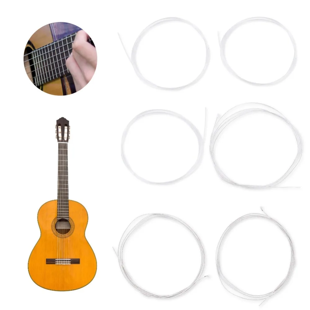 Cuerdas de guitarra clásica de nylon transparentes y negras - imagen 2