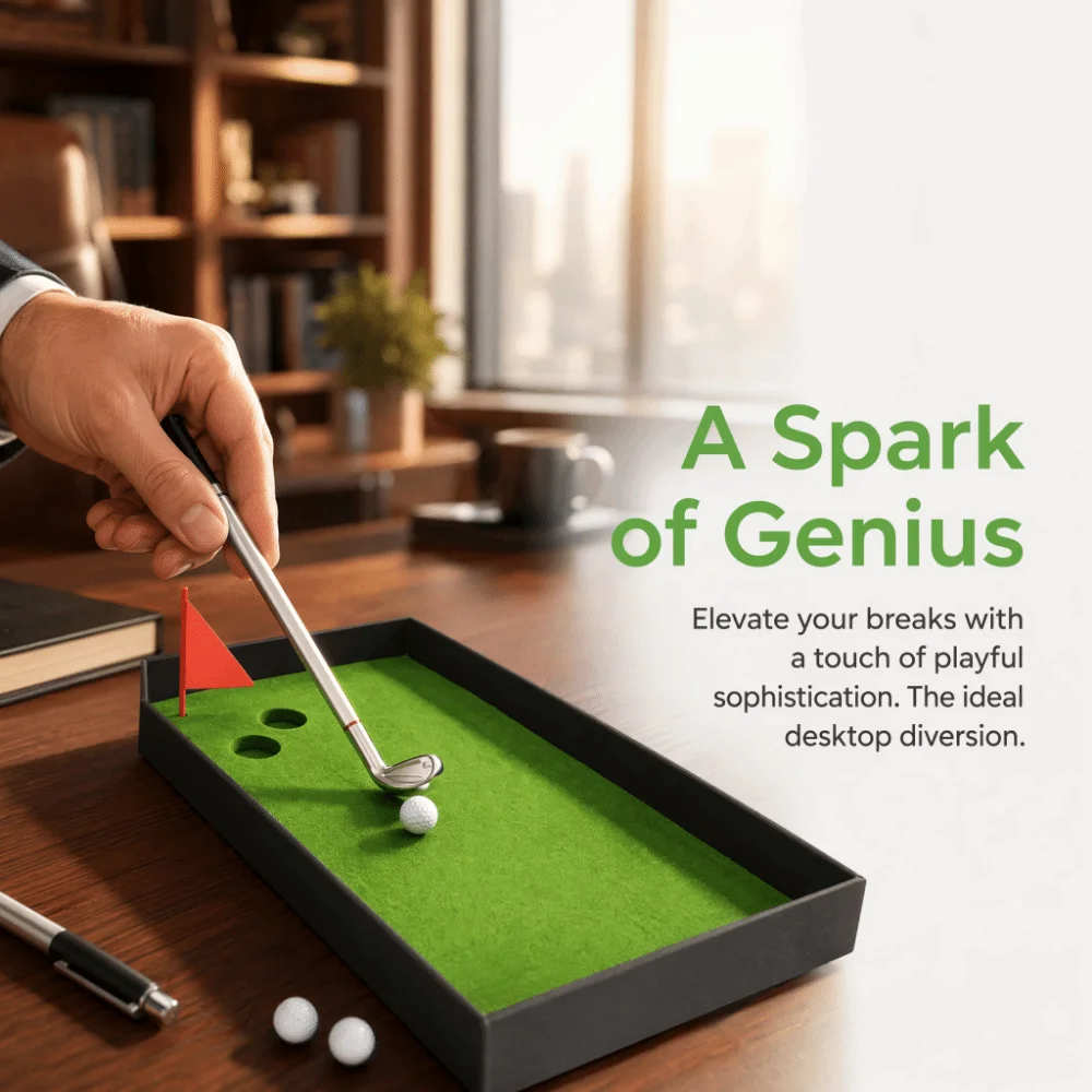 Bolígrafos de golf escritura suave con base putting green y punta bola - imagen 2