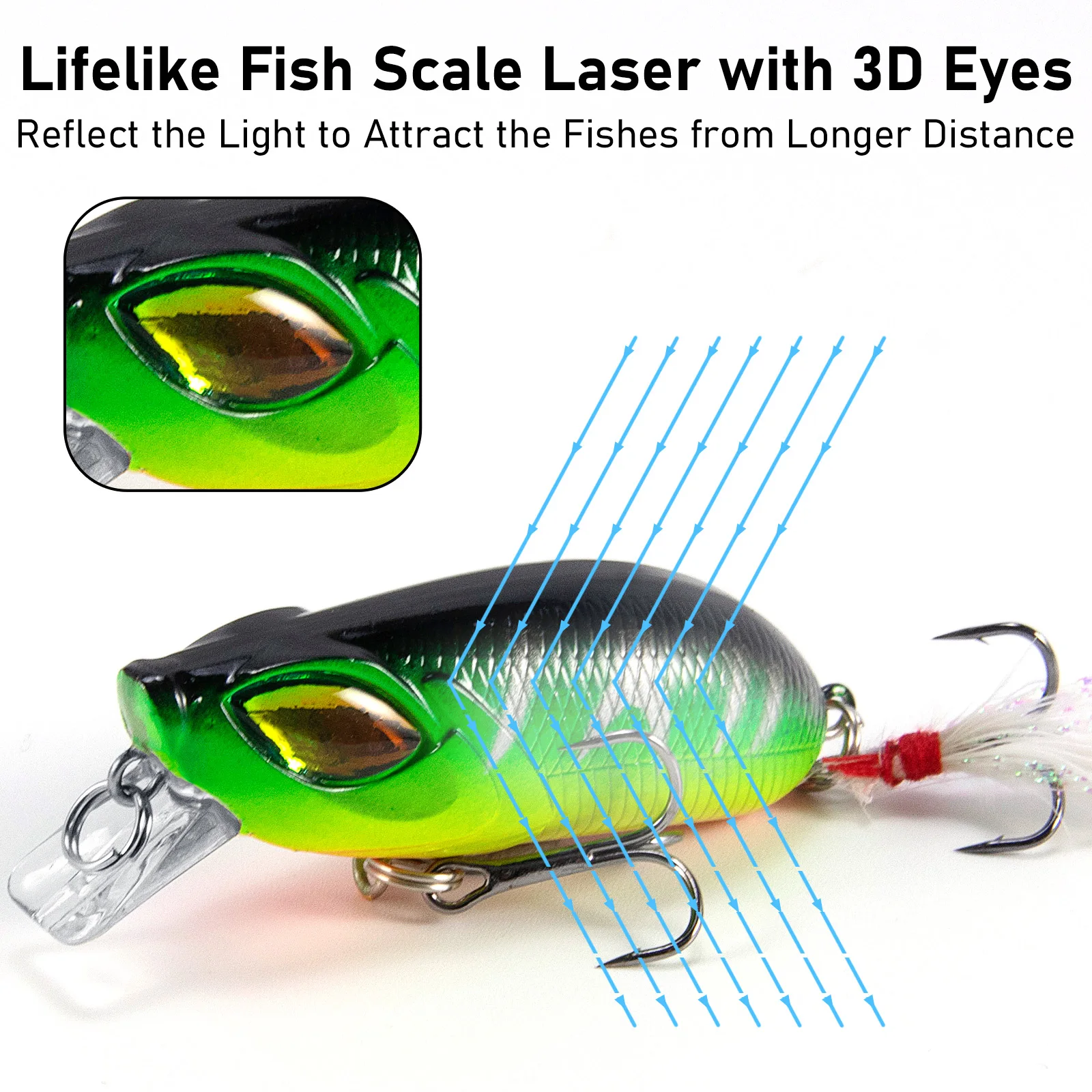 Popper pesca perca y lucio – Señuelo duro anzuelo triple - imagen 4