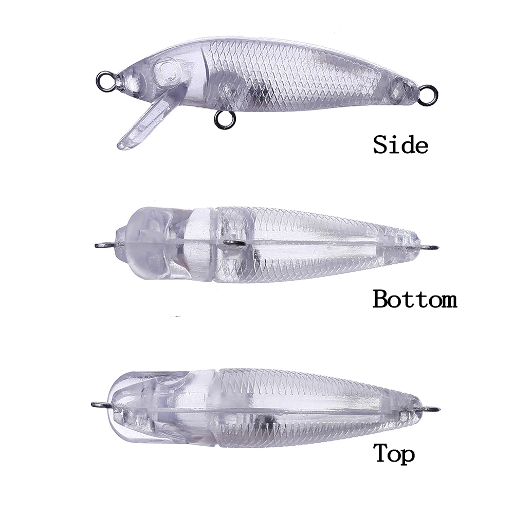 Chan'sHuang Señuelo Minnow sin pintar 55 mm flotante