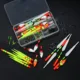 Kit de flotadores de pesca de varios tamaños con ganchos y accesorios - imagen 3
