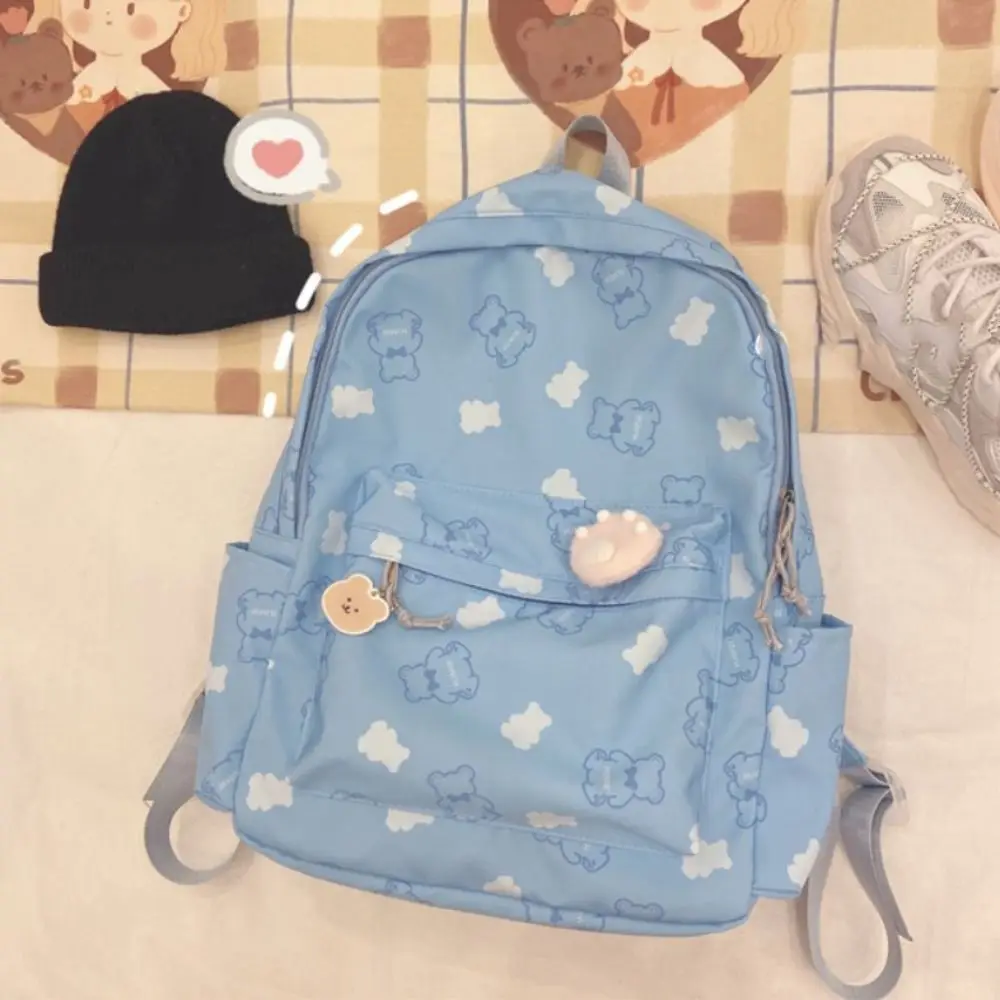Mochila de pesca en lona robusta gran capacidad con diseño oso - imagen 3