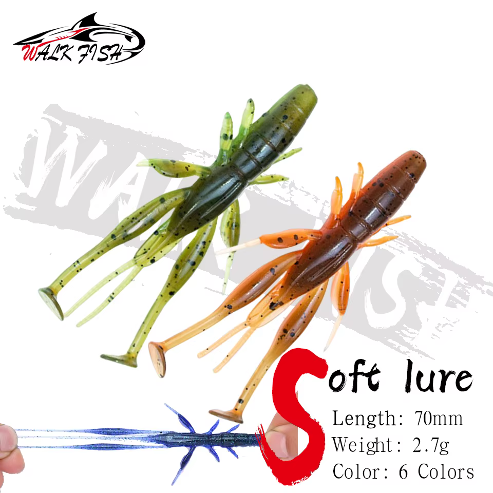 WALK FISH Camarón 7cm – Señuelo TPE realista flotante - imagen 4