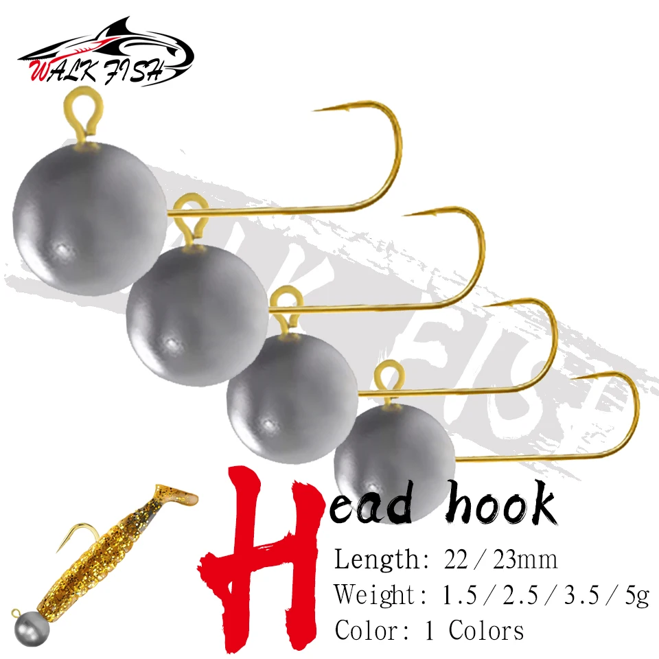 Walk Fish Micro Anzuelos Jig Head Plomo - imagen 5