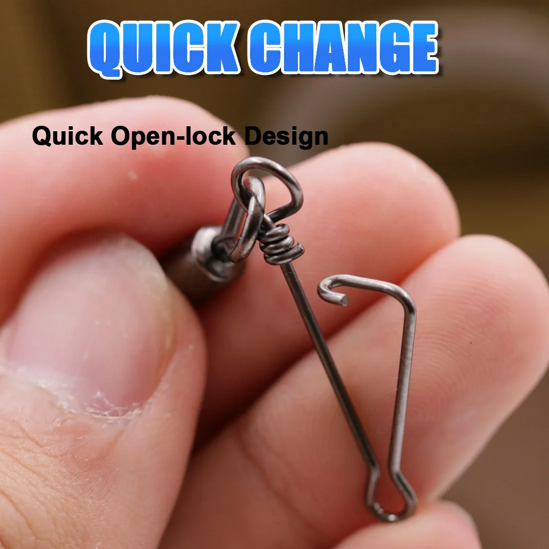 FishTrip Clip Coastlock Snap Italiano – Conector Rápido Señuelos - imagen 2