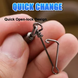 FishTrip Clip Coastlock Snap Italiano – Conector Rápido Señuelos