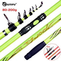 BIUTIFU T1000 Caña surfcasting telescópica de carbono