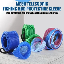 Funda protectora telescópica malla PET para cañas de pesca