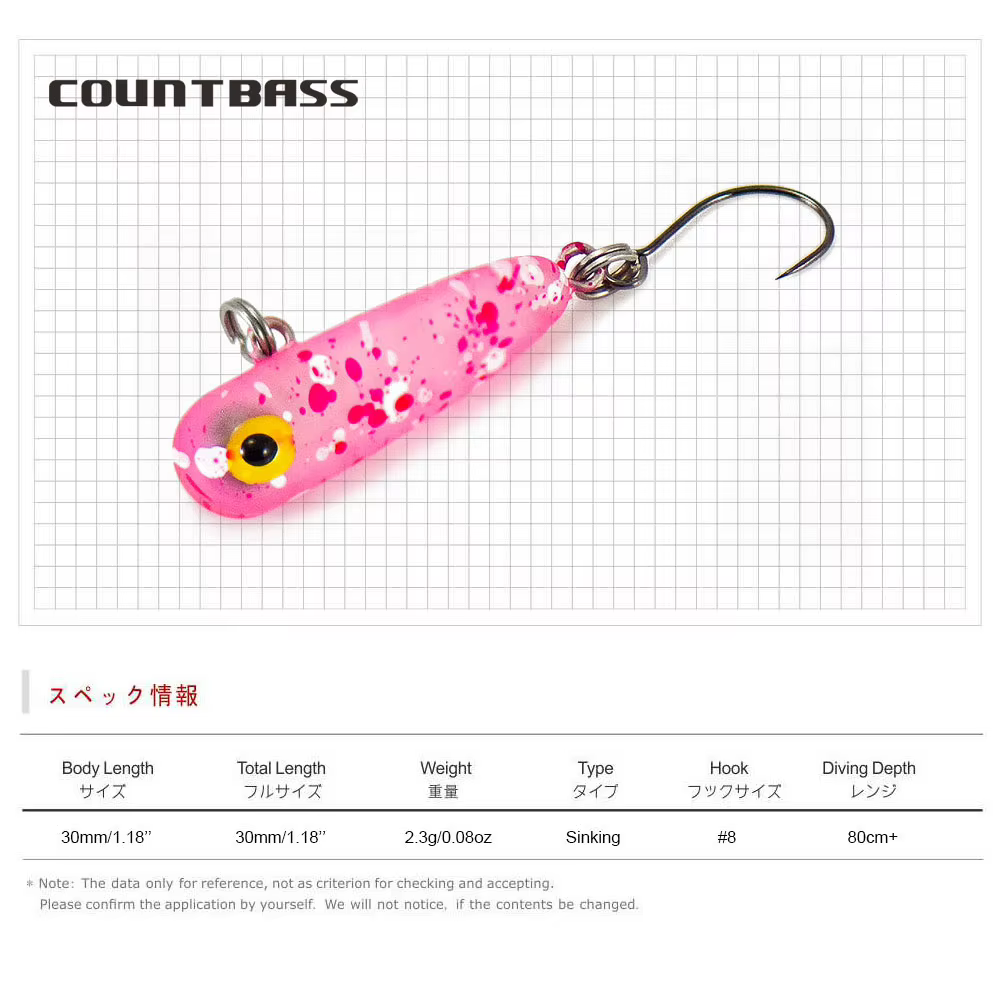 Crankbait Countbass 30mm – Señuelo vibración sin labios para fondo - imagen 5