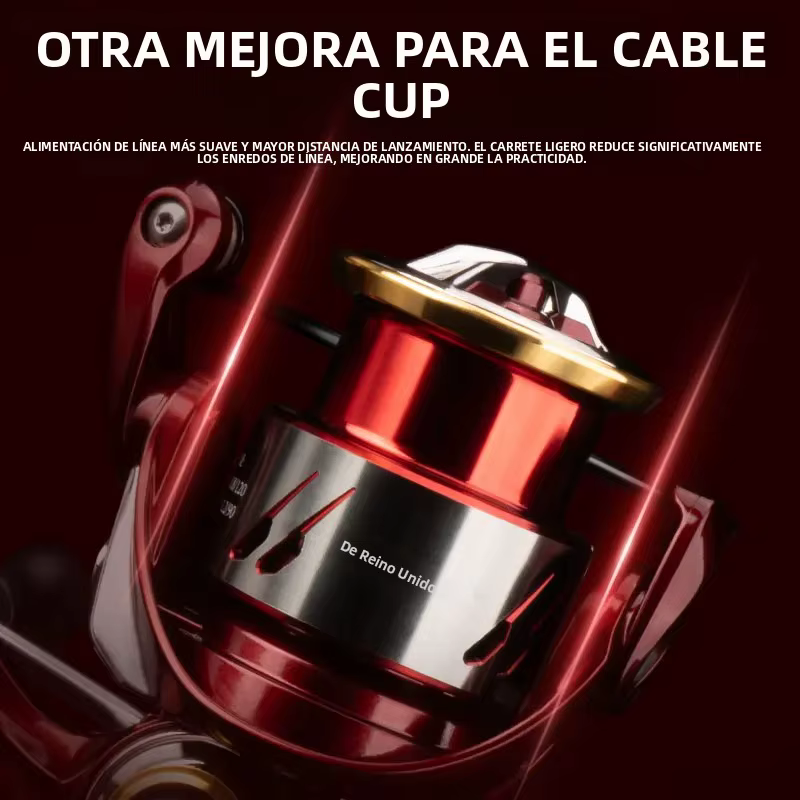 Carrete de Spinning DEUKIO con bobina CNC y arrastre de 6 kg - imagen 5