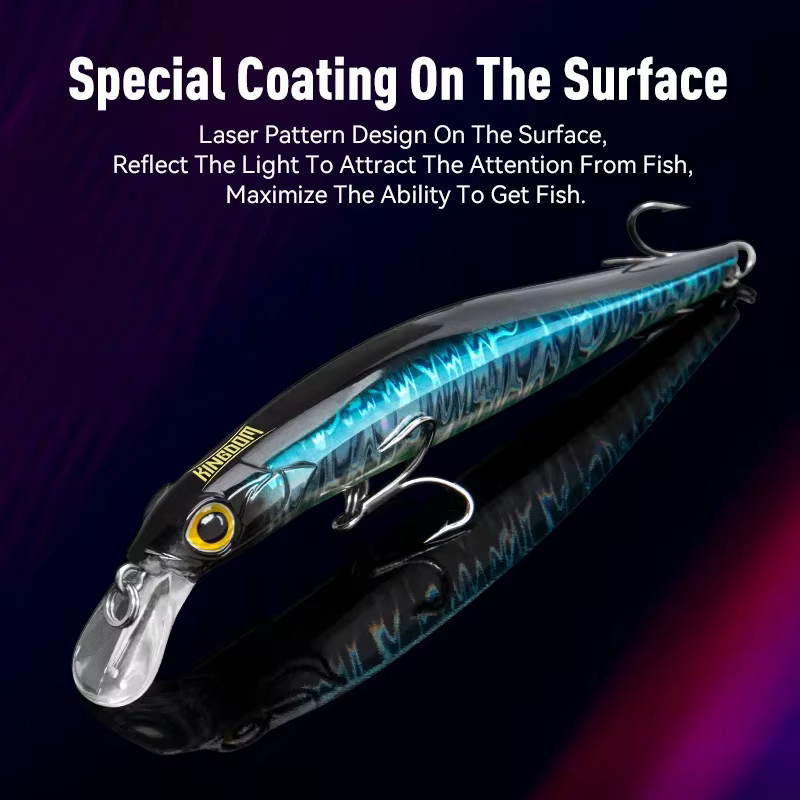 Señuelo Sinking Minnow Kingdom – Jerkbaits hundidos para lubra - imagen 4