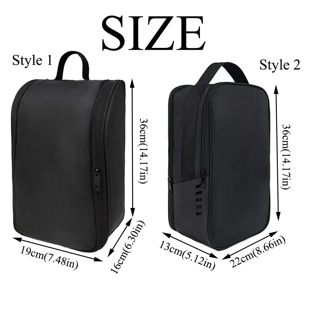 Bolsa de zapatos negra con cremallera