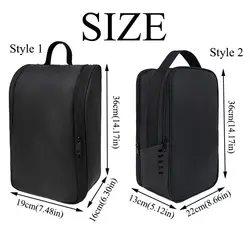 Bolsas plegables de viaje con cierre, gran capacidad, negras