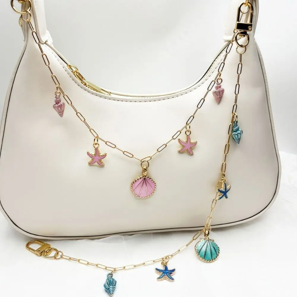 Cadena para asa de bolso con colgante de concha y estrella de mar - imagen 5