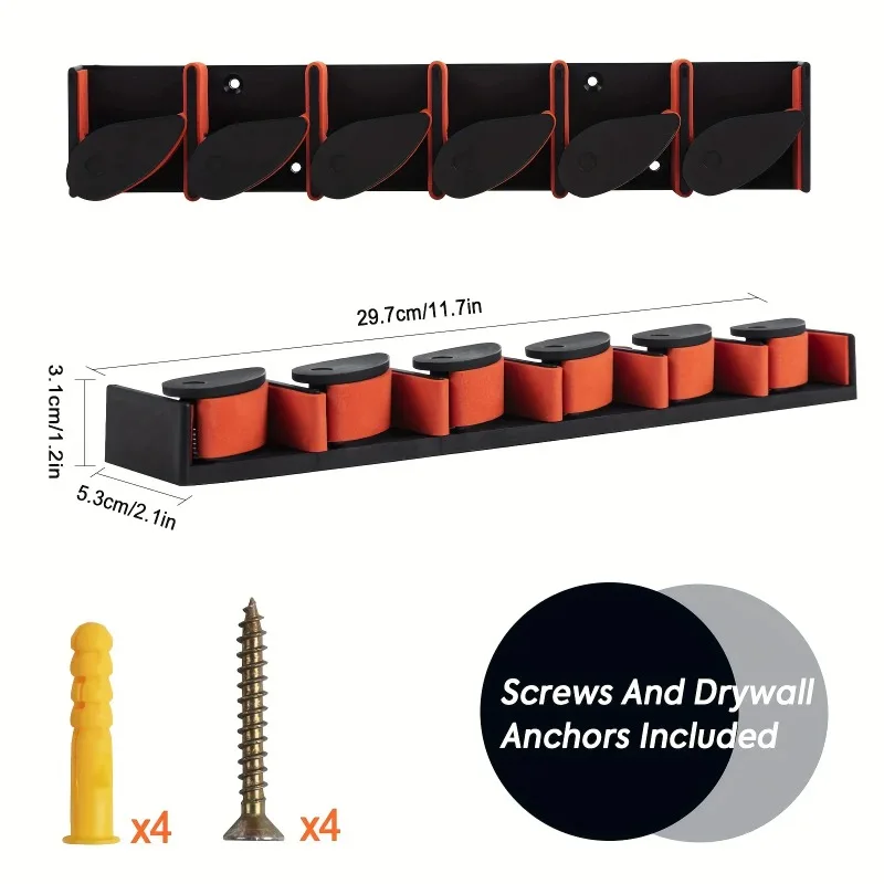 Soporte vertical modular de pared para cañas en garaje, marco fijo - imagen 4